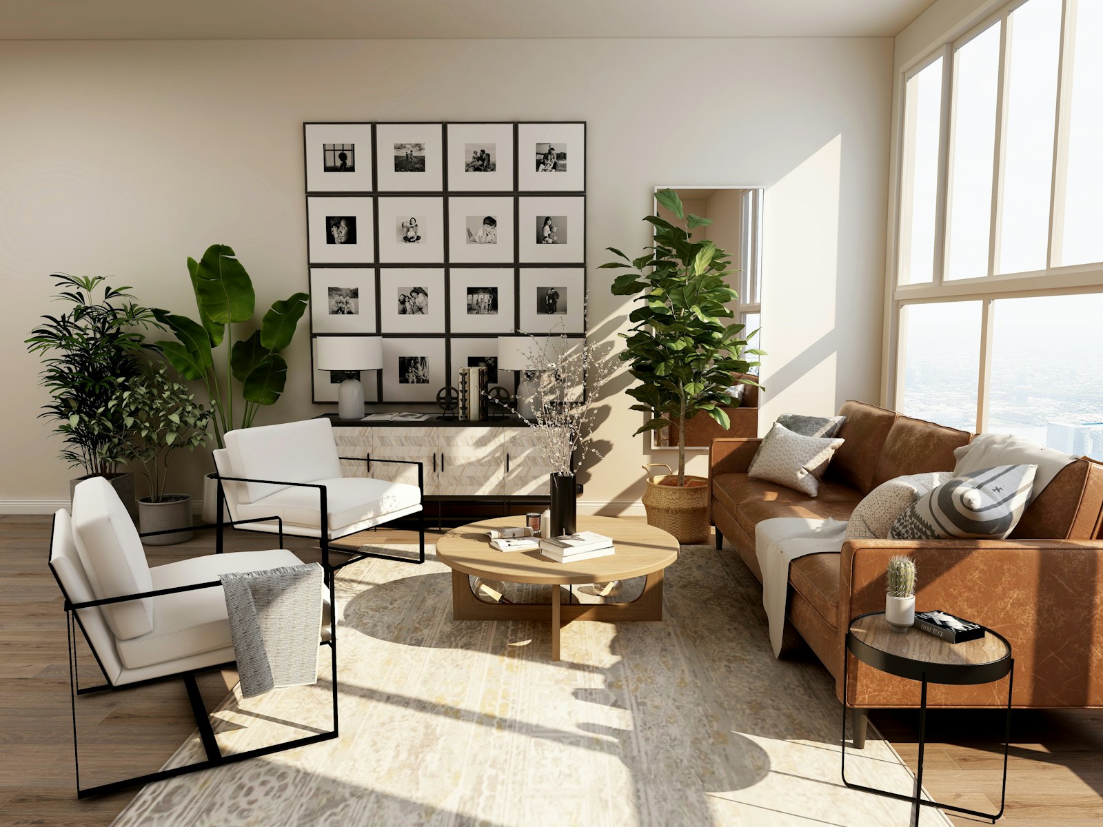 Editorial inspiration: an airy living room with warm natural finishes